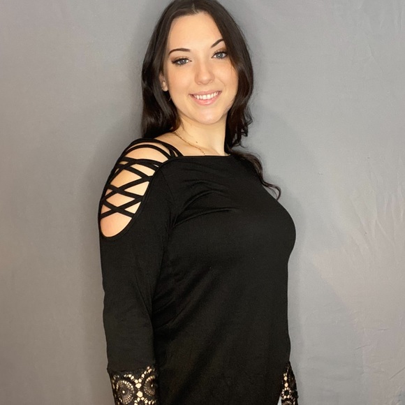 Lace Cut Out Top - Picture 2 of 2